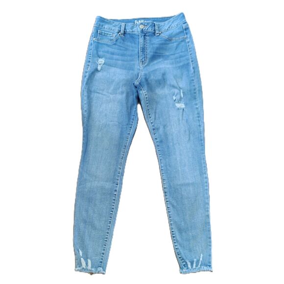 REWASH High Rise Crop Sz 11 / 30 Women's Jrs Distressed Stretch Jegging Jeans - Picture 1 of 4